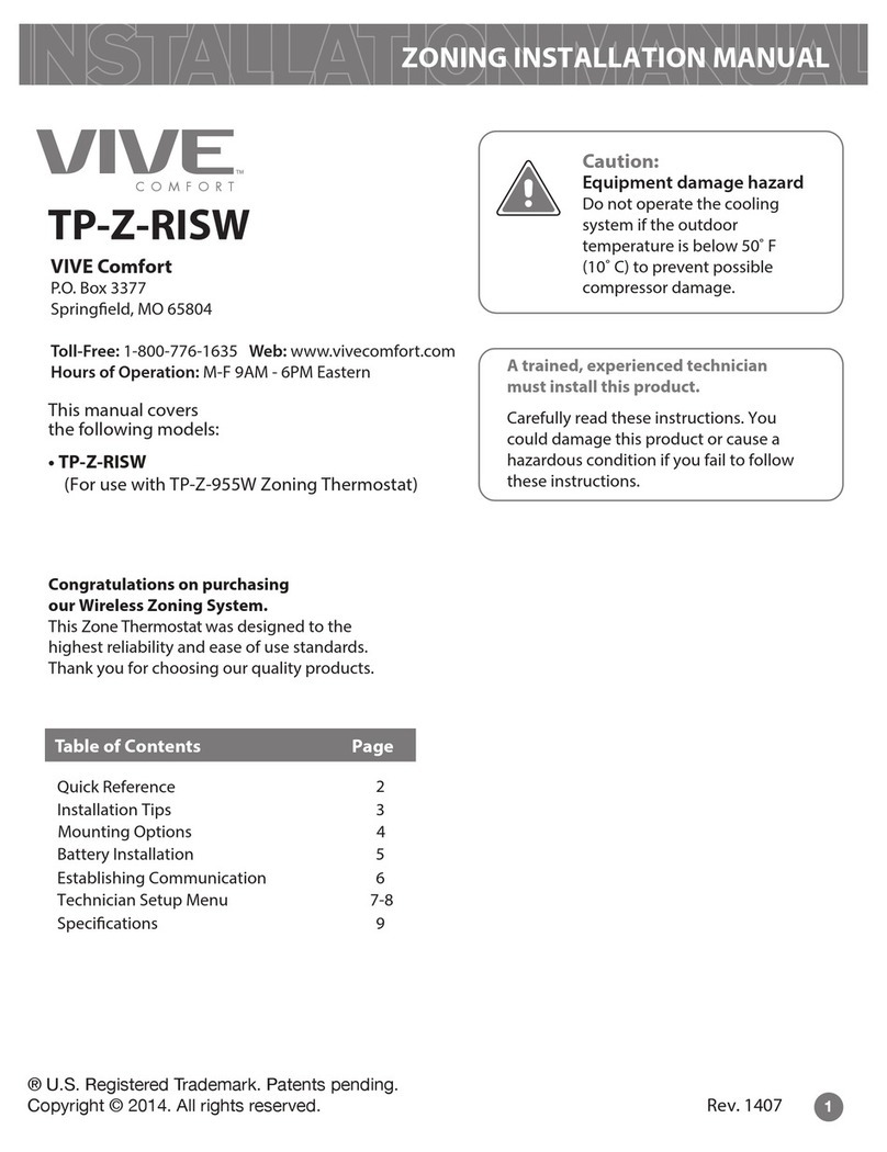 Vive Comfort TP-Z-RISW User manual