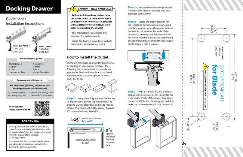 Richelieu Docking Drawer Blade Series installation instructions