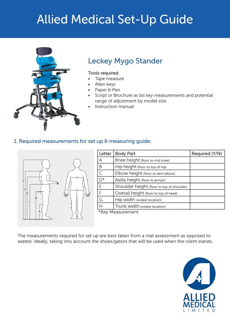 ALLIED MEDICAL Leckey Mygo Stander Setup guide