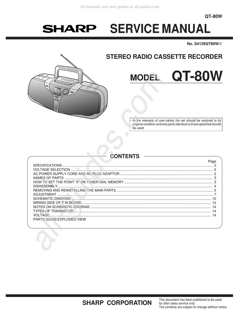Sharp QT-80W User manual Sharp QT-80W User manual