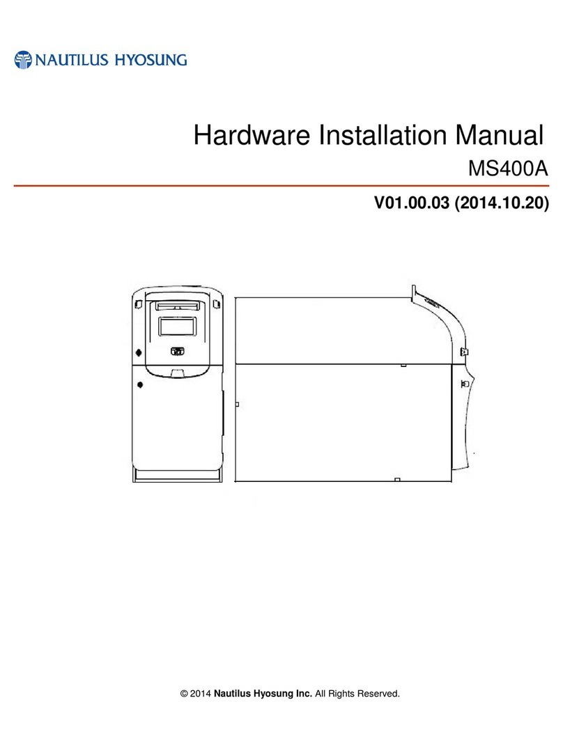 Nautilus Hyosung MS400A Hardware installation manual