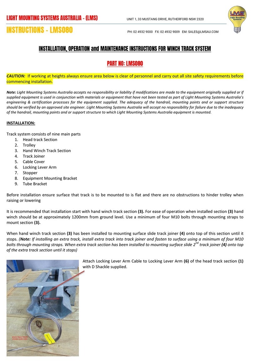 LMS LMS080 Installation, operation and maintenance instructions