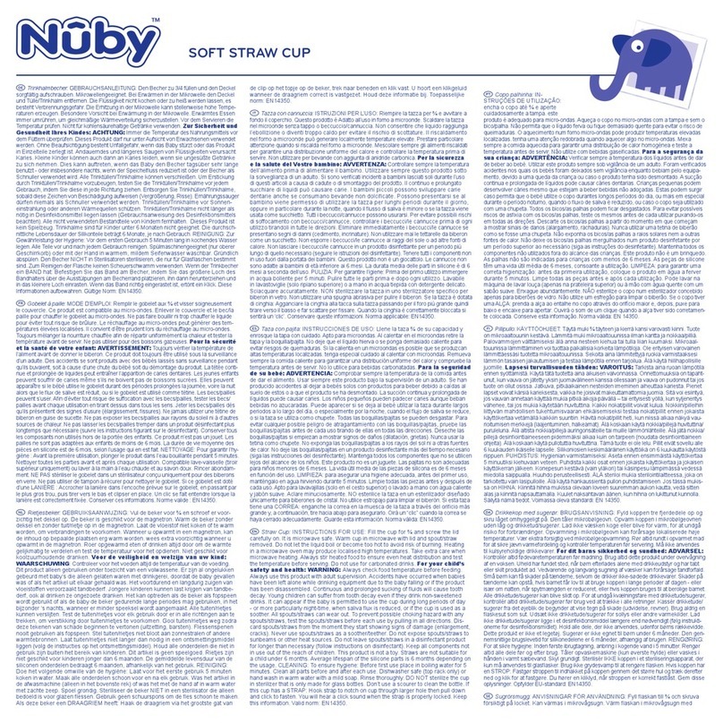 Flanders Nuby SOFT STRAW CUP quick start guide