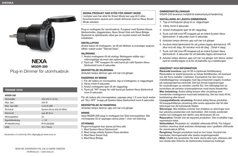 Nexa MGDR-200 manual