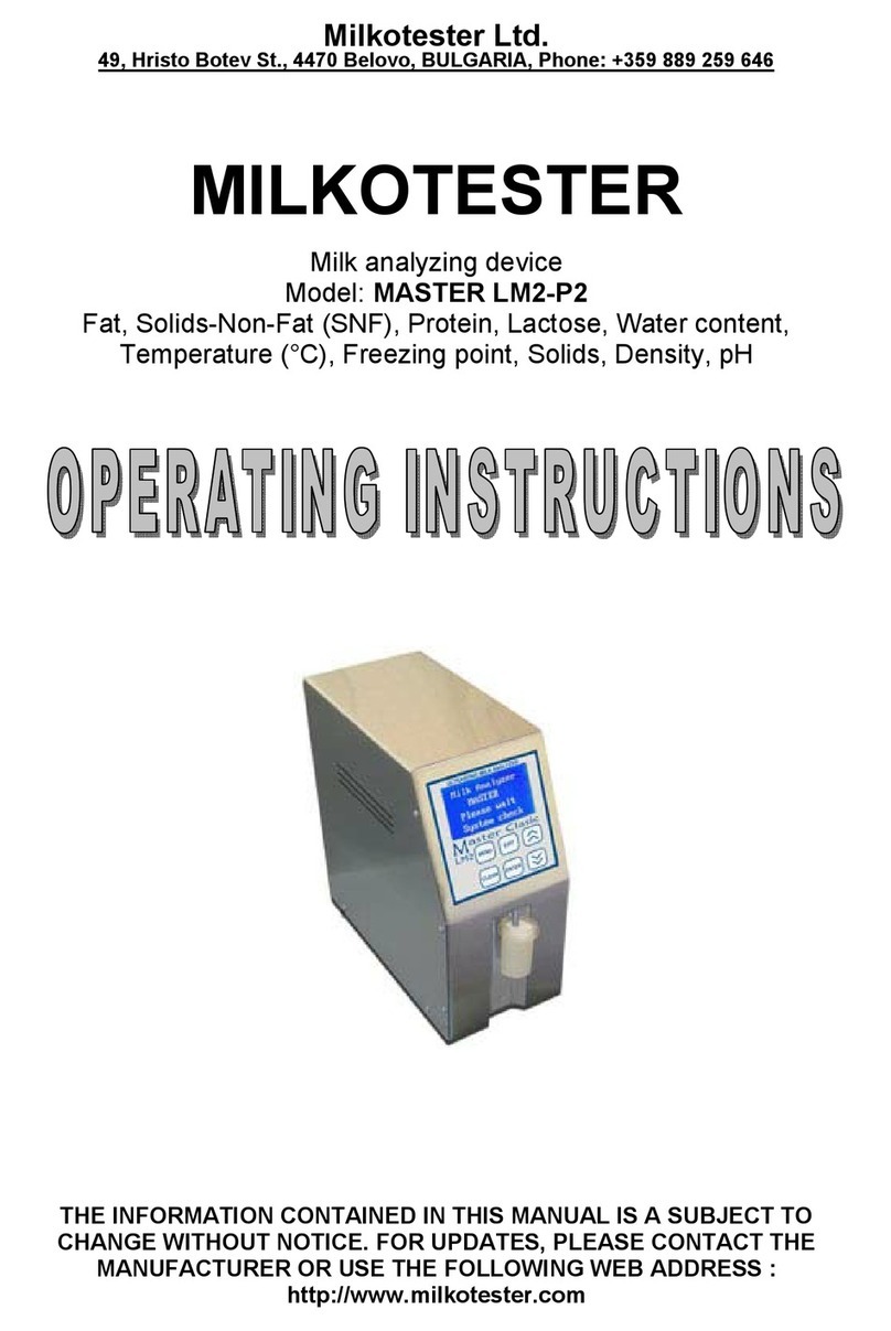 Milkotester MASTER LM2-P2 operating instructions