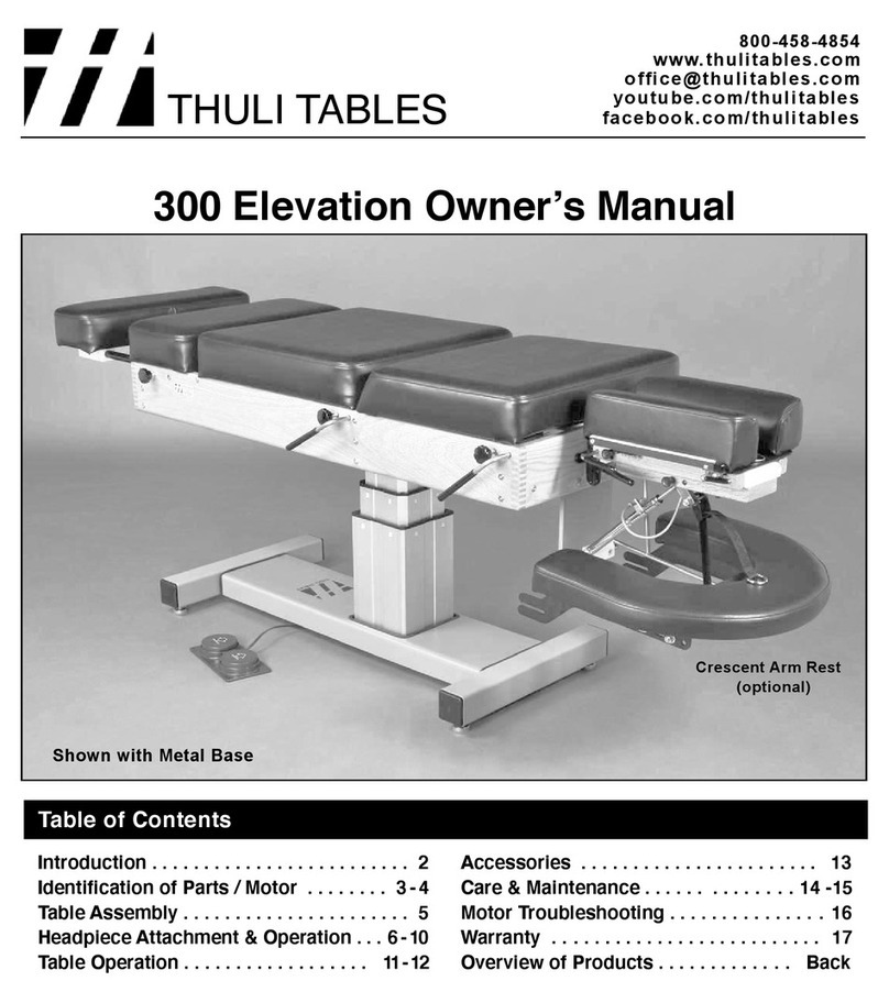 Thuli Tables 300 Elevation owner's manual Thuli Tables 300 Elevation owner's manual