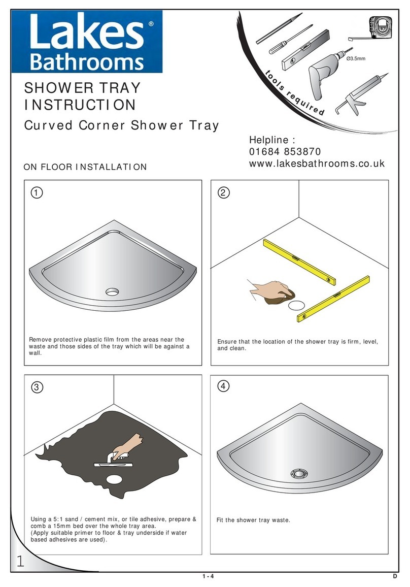 Lakes Bathrooms Curved Corner User manual
