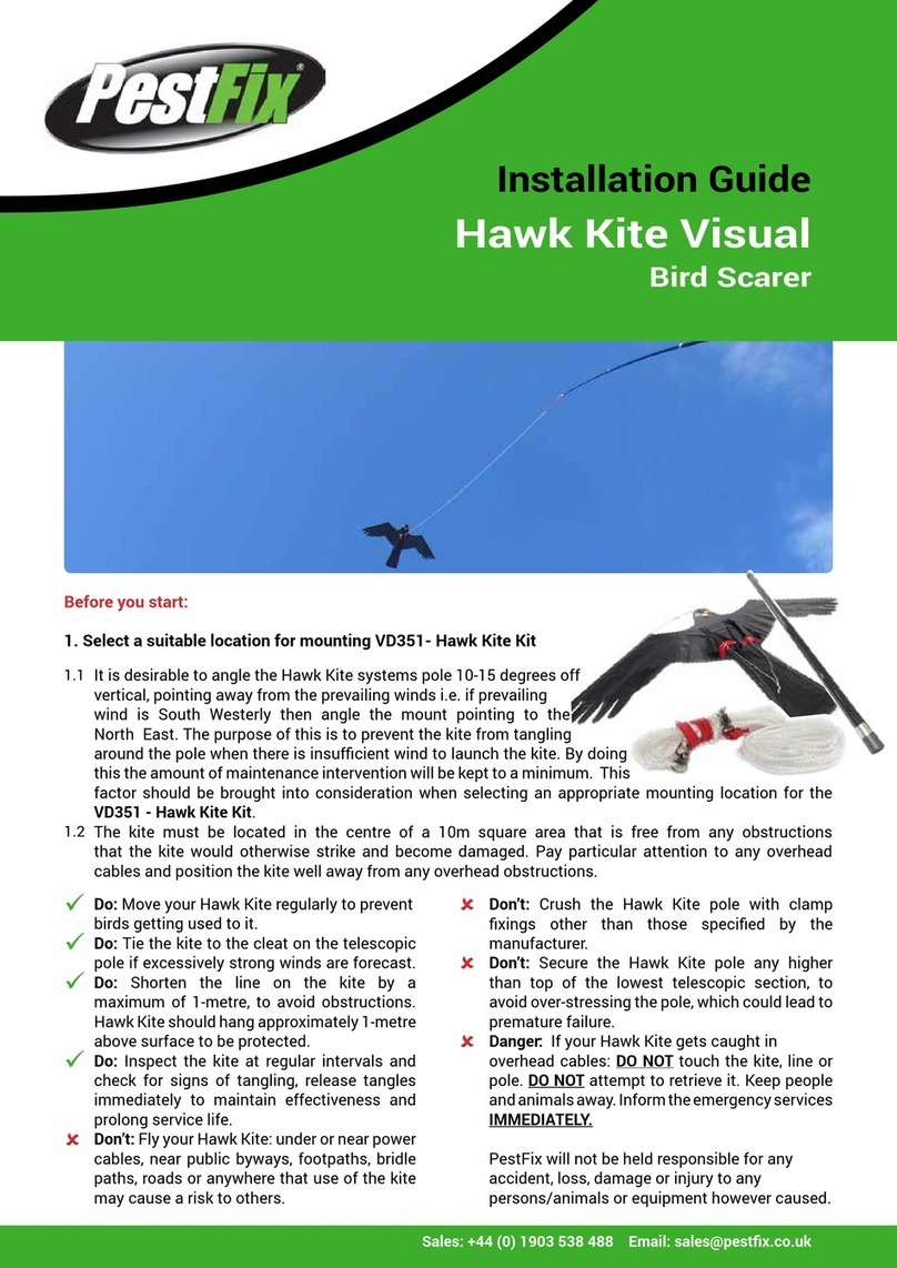 PestFix Hawk Kite Visual VD351 installation guide PestFix Hawk Kite Visual VD351 installation guide