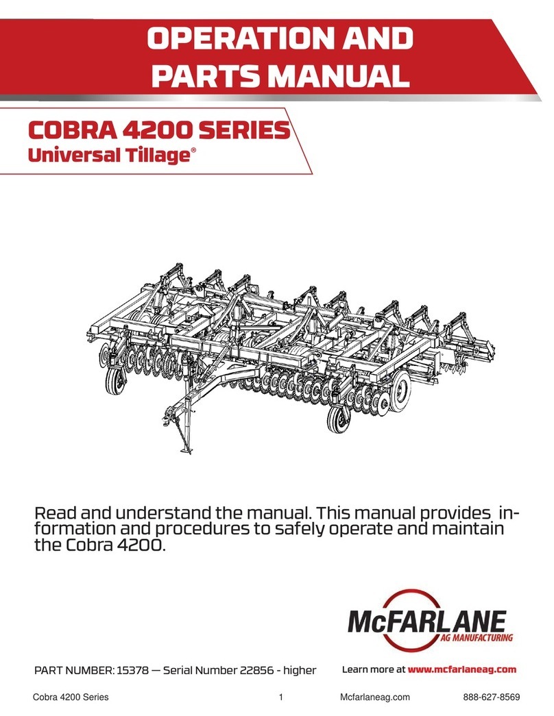 McFarlane Universal Tillage COBRA 4200 Series Operation and parts manual