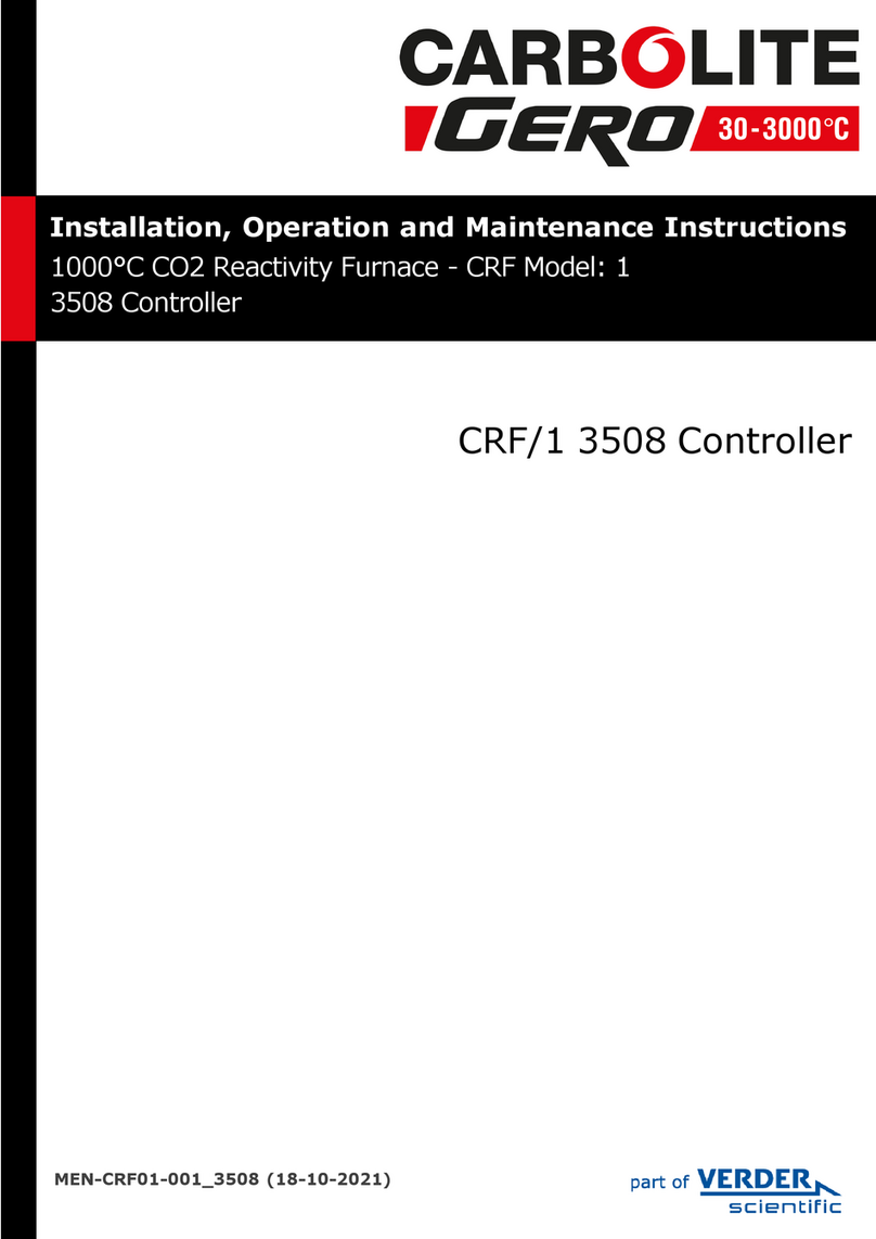 VERDER CARBOLITE GERO CRF/1 Installation, operation and maintenance instructions