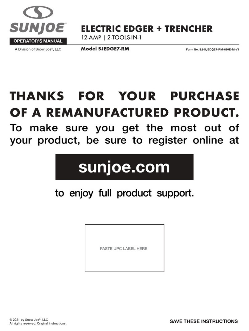 SNOWJOE Sunjoe SJEDGE7-RM manual