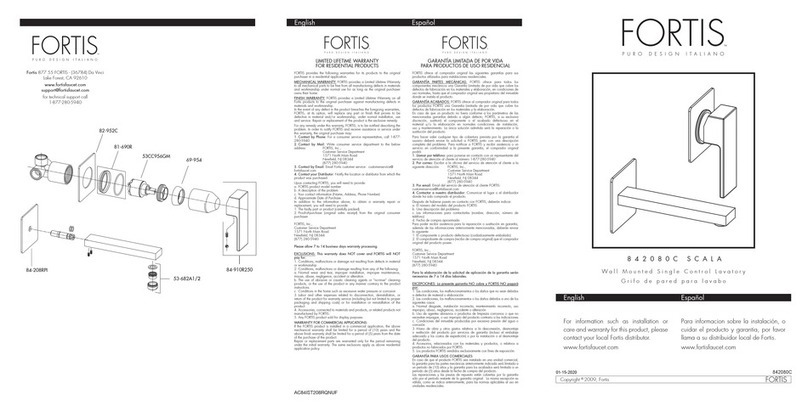 Fortis SCALA 842080C User manual