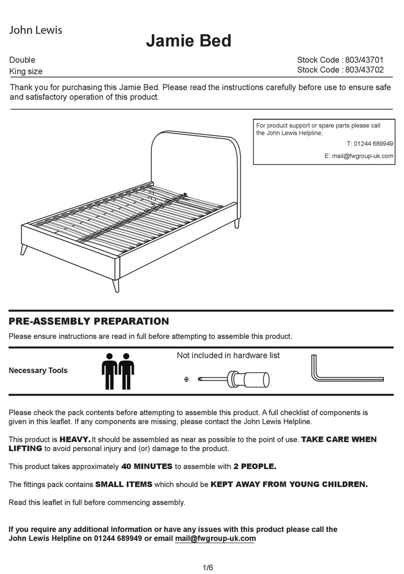John Lewis Jamie Bed 803/43701 Assembly instructions John Lewis Jamie Bed 803/43701 Assembly instructions