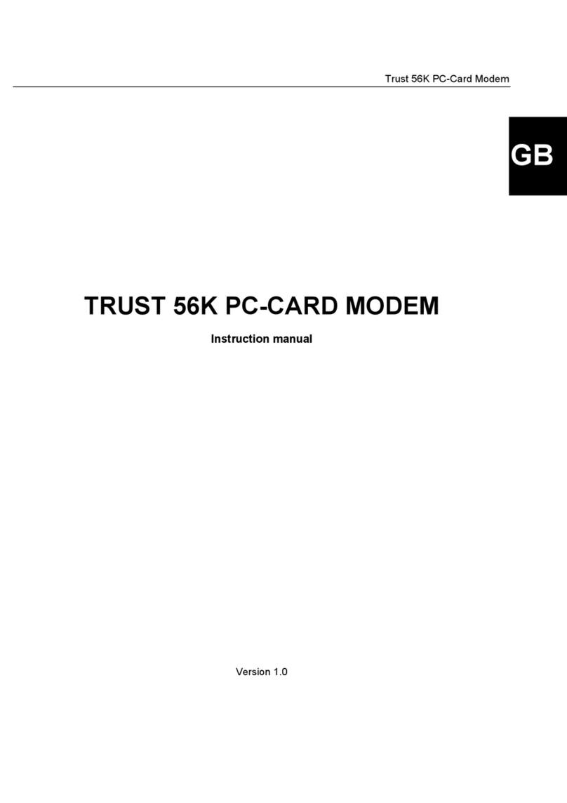 Trust 56K PC-CARD MODEM instruction manual