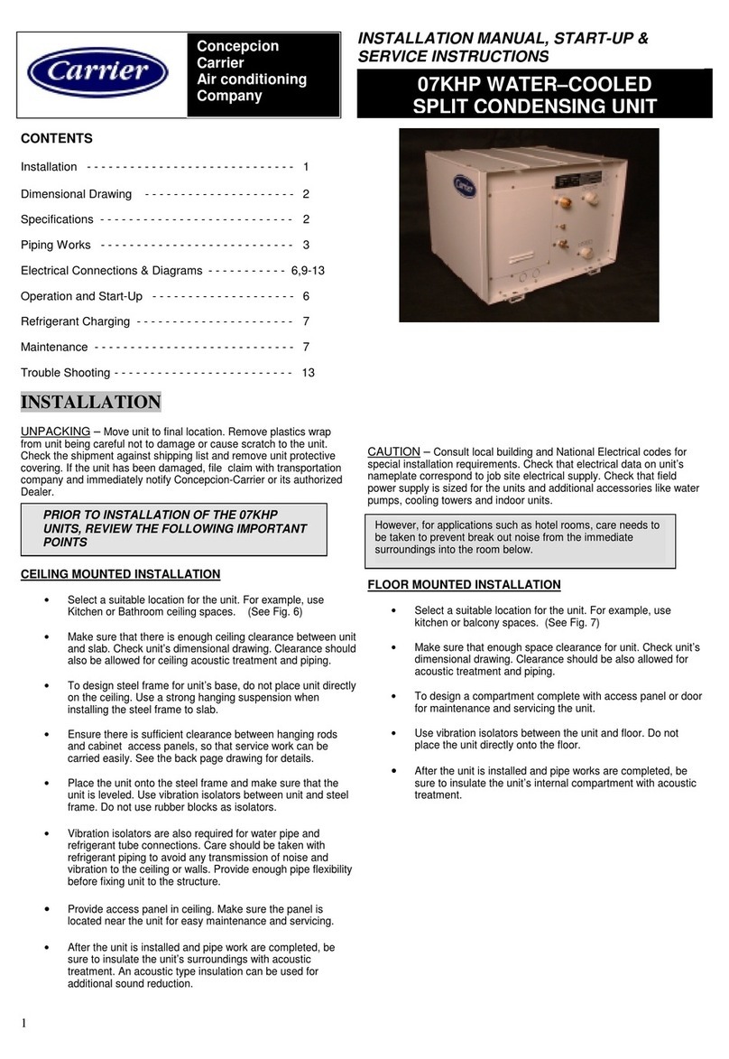 Carrier 07KHP installation manual