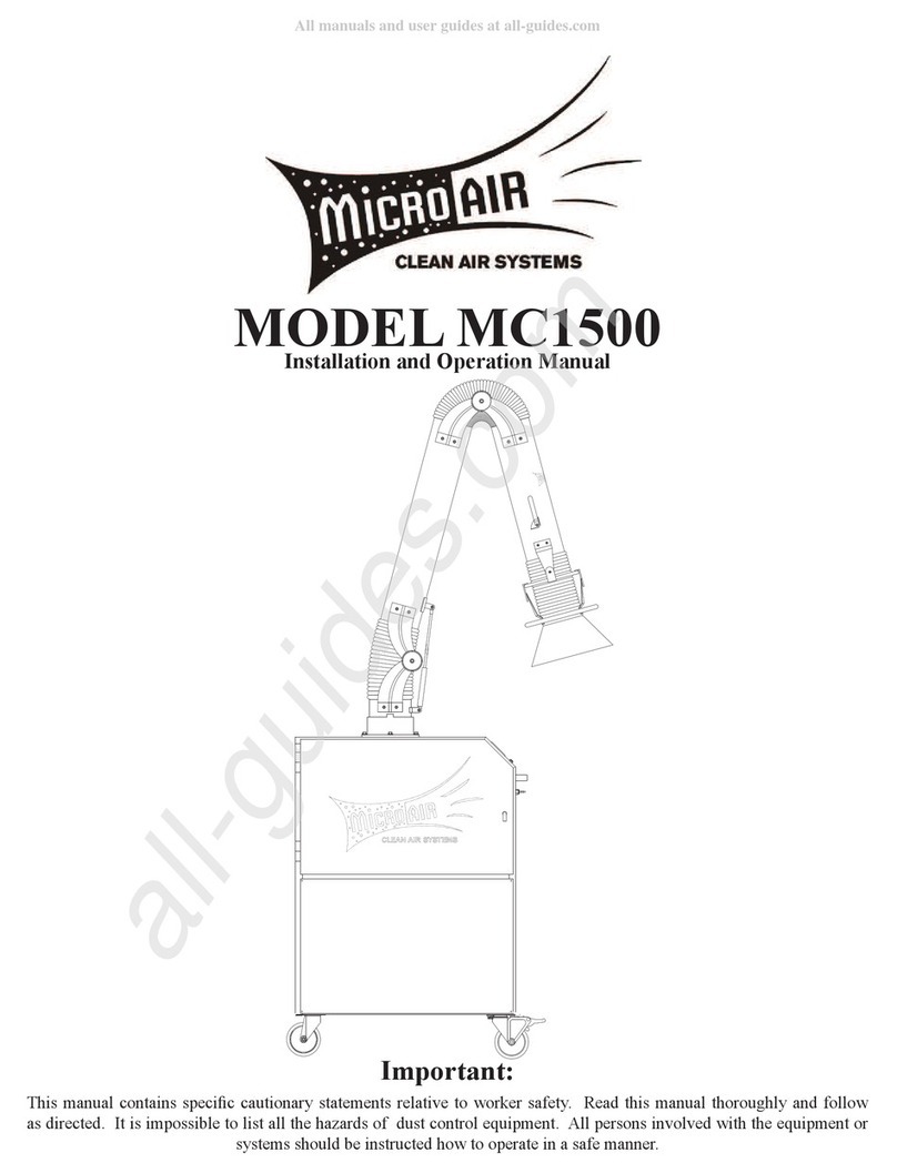 MICRO-AIR MC1500 Installation and operation manual