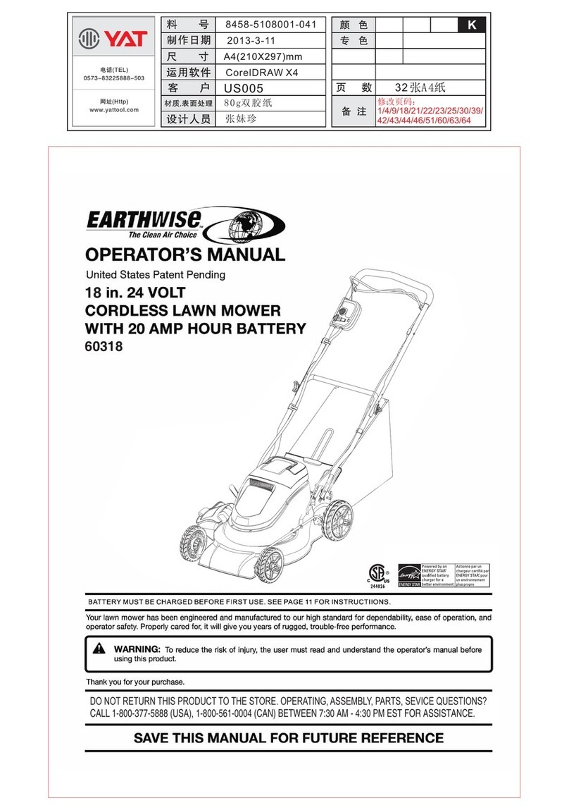 ALM EARTHWISE 60318 Operator's manual