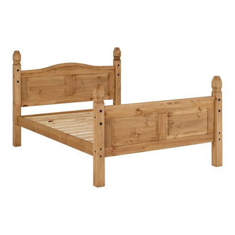 Seconique Furniture CORONA 5 HIGH END BED Assembly instructions
