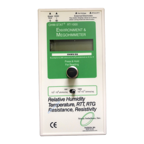Static Solutions OHM-STAT RT-1000 Instruction Manual