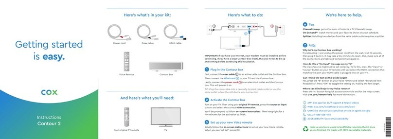 COX Contour 2 User manual