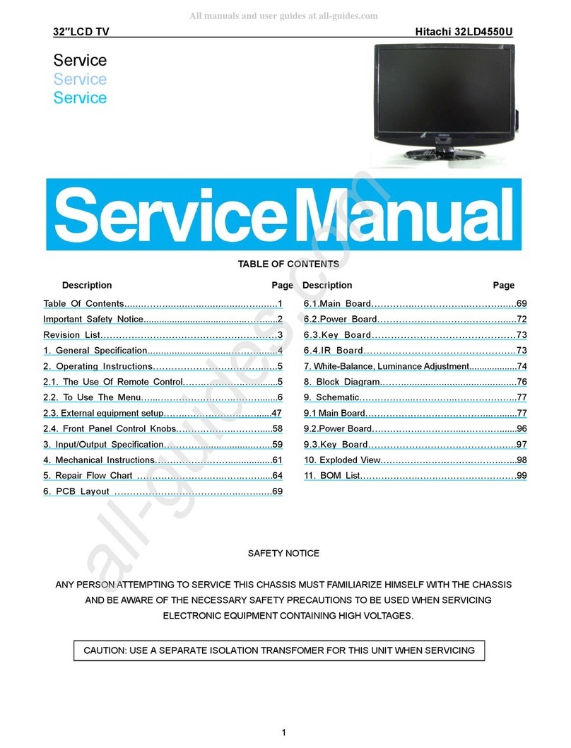 Hitachi 32LD4550U User manual