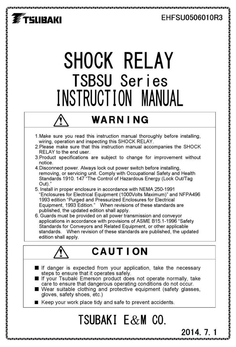 Tsubaki TSBSU Series instruction manual