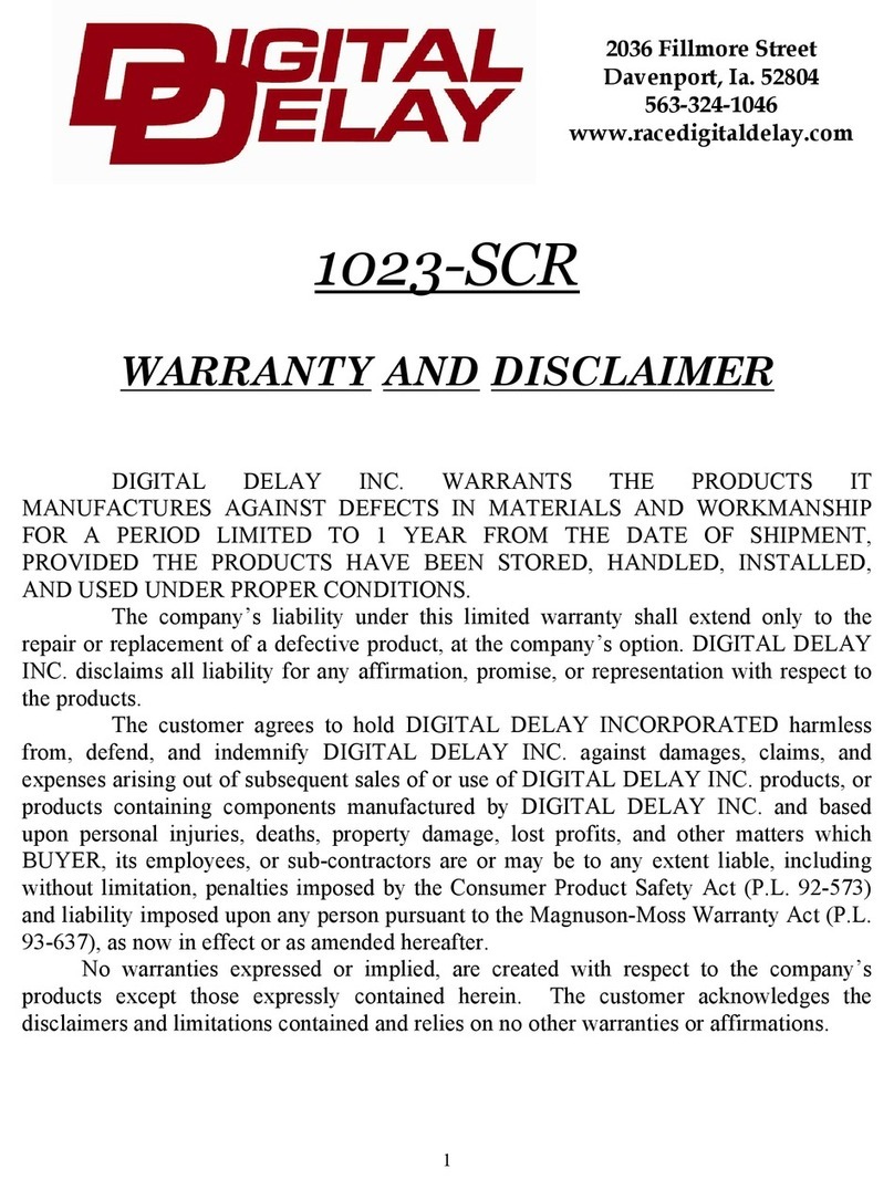 DIGITAL DELAY 1023-SCR quick start guide DIGITAL DELAY 1023-SCR quick start guide