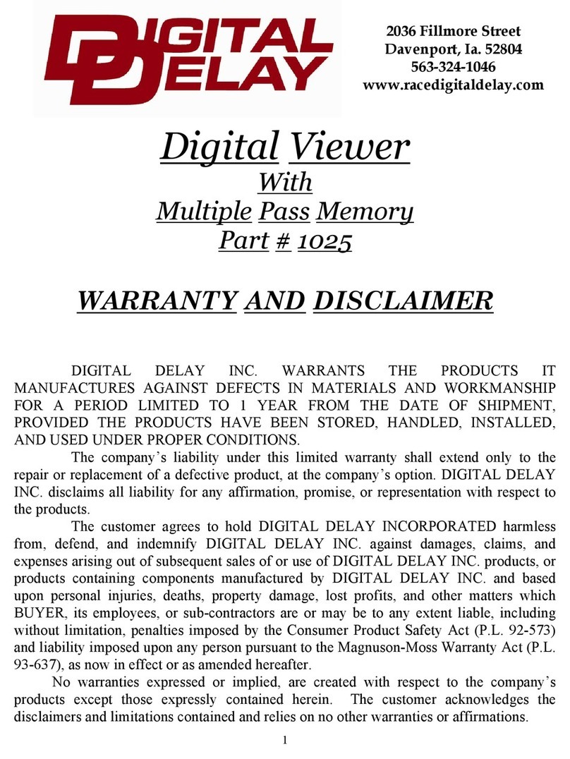 DIGITAL DELAY 1025 User manual
