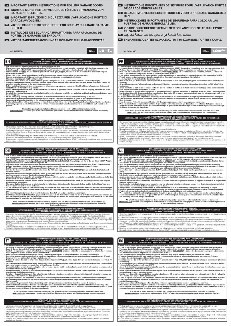 SOMFY HOME MOTION 5050295C User manual