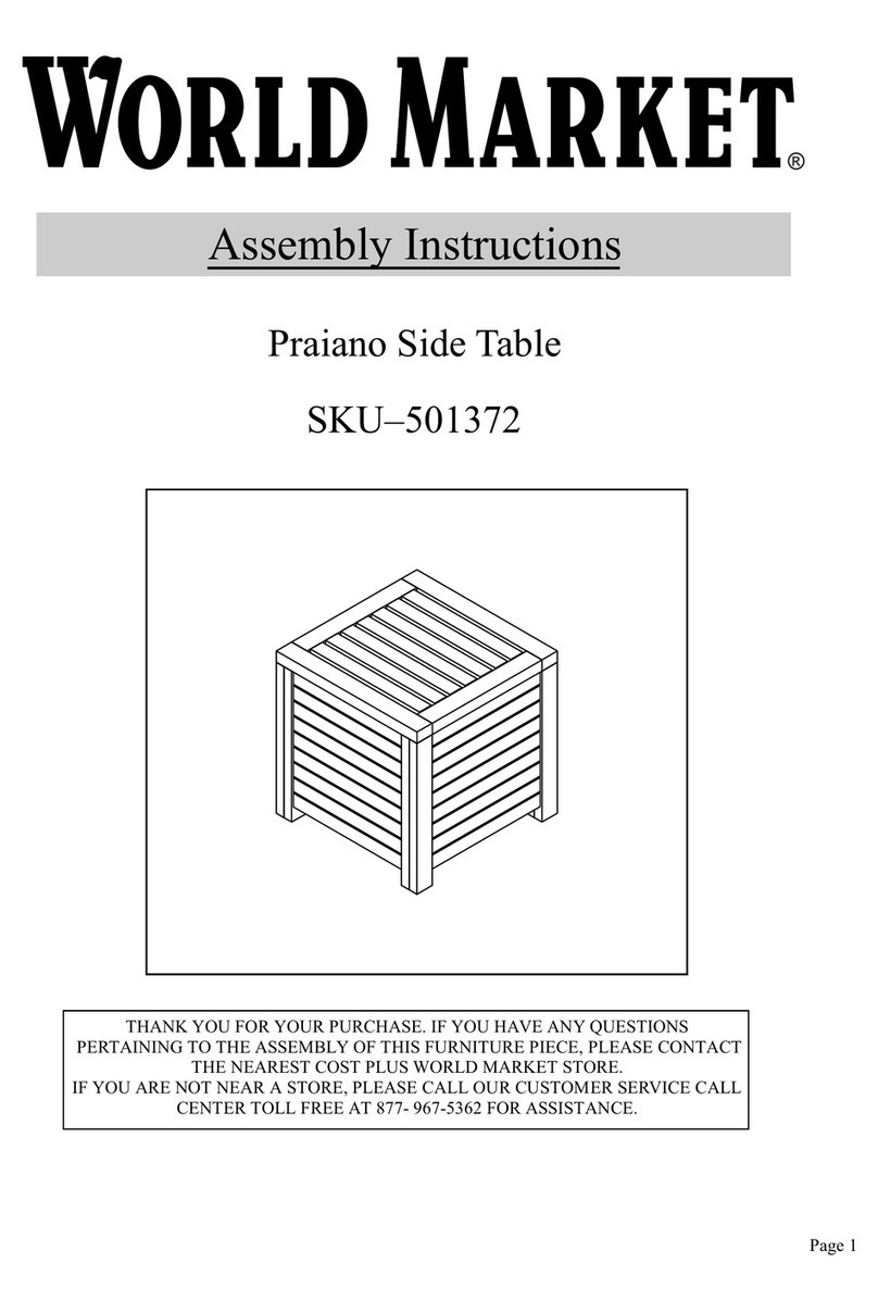 World Market Praiano Side Table 501372 Assembly instructions World Market Praiano Side Table 501372 Assembly instructions