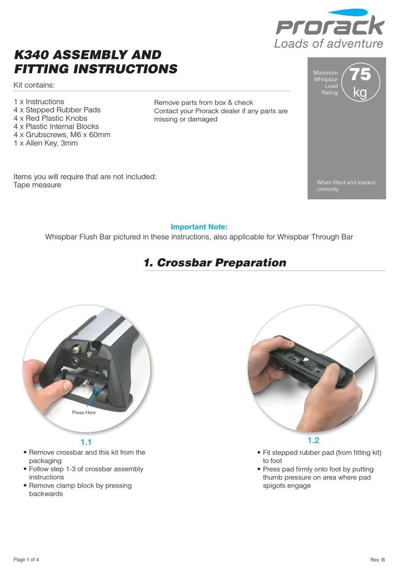 Prorack K340 Assembly and Fitting Instructions