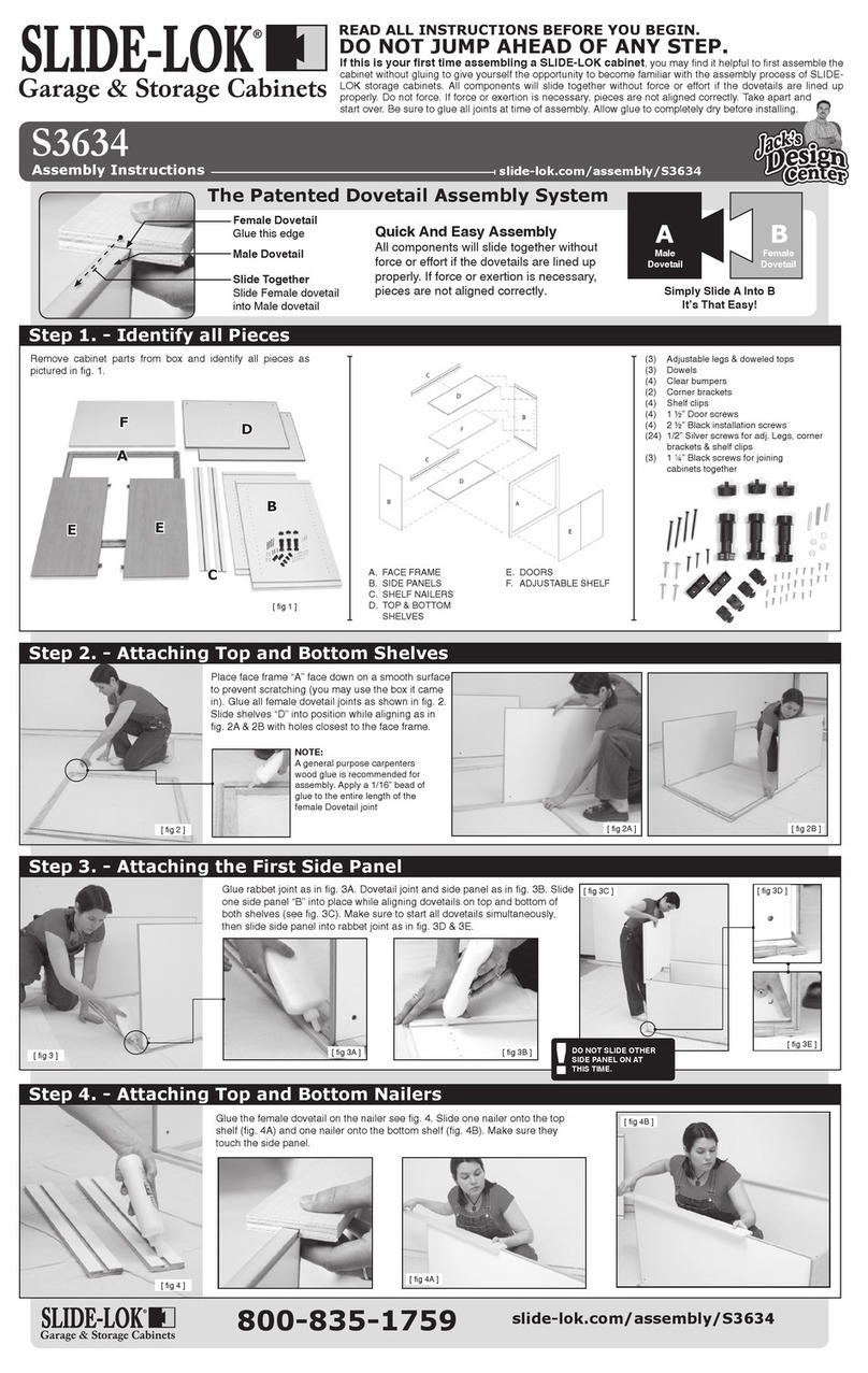 SLIDE-LOK S3634 Assembly instructions
