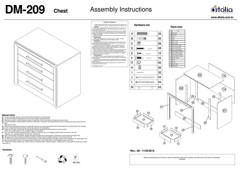DITALIA DM-209 Assembly instructions