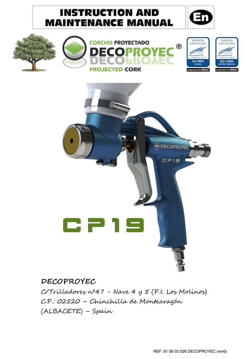 Decoproyec CP19 Instruction and maintenance manual Decoproyec CP19 Instruction and maintenance manual
