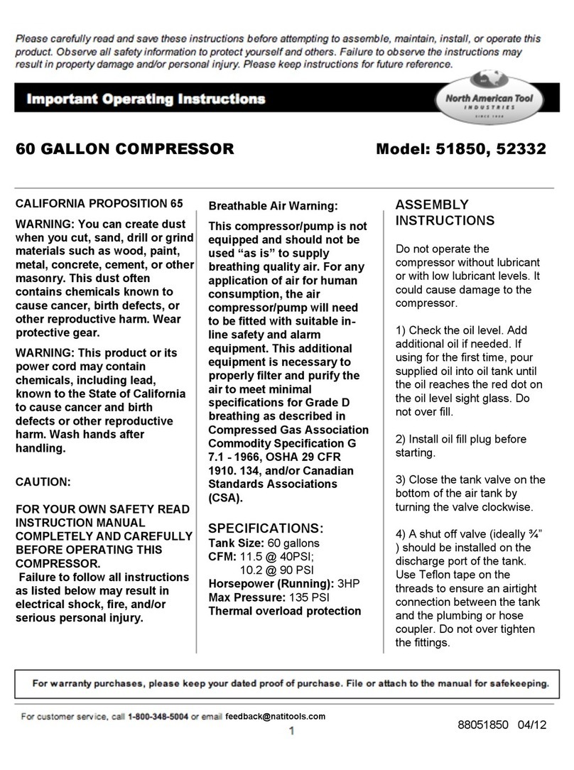 North American Tool 51850 quick start guide