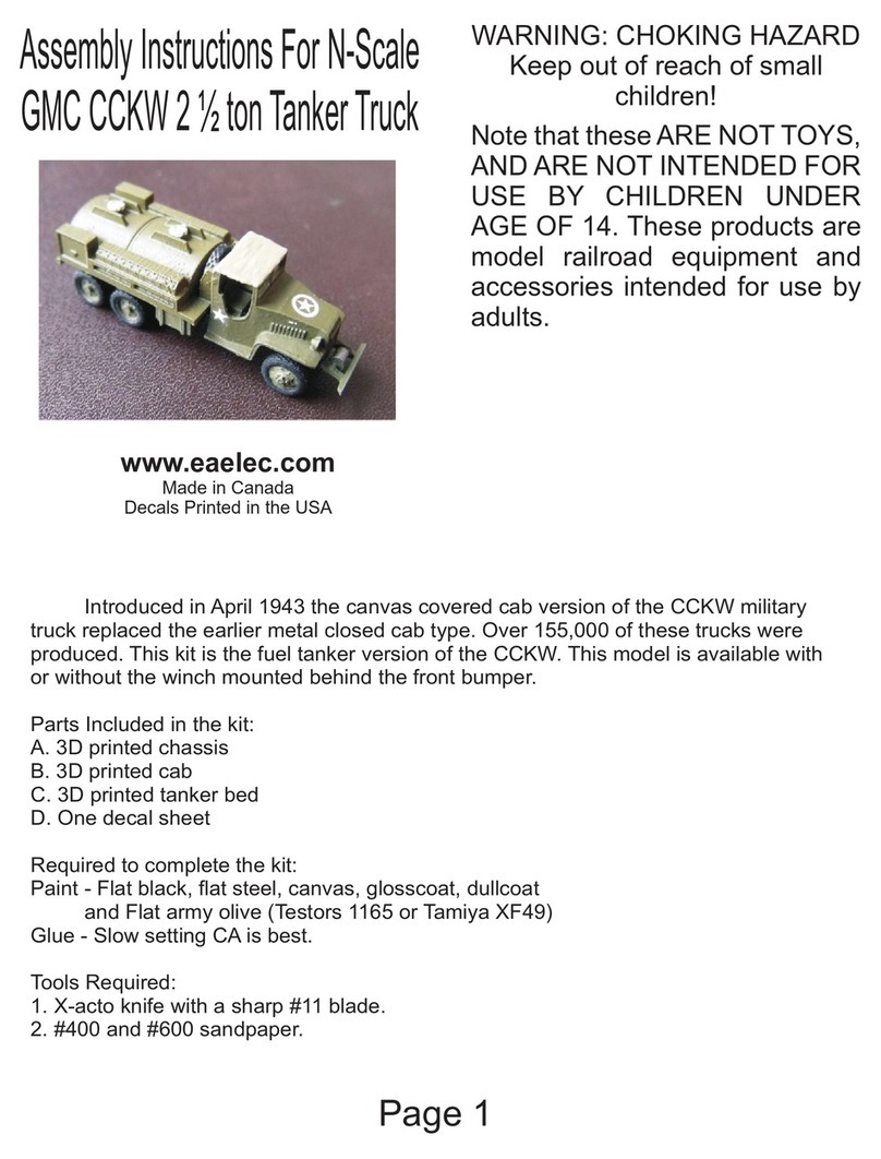 Eaelec N-Scale GMC CCKW 2 1/2 ton Tanker Truck User manual Eaelec N-Scale GMC CCKW 2 1/2 ton Tanker Truck User manual