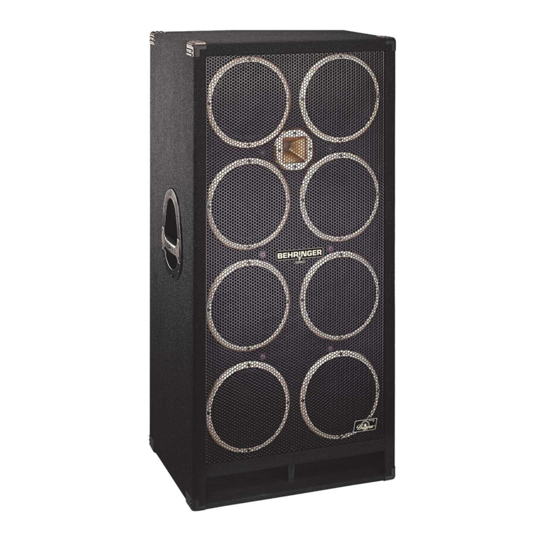 Behringer Ultrabass BB810 User manual