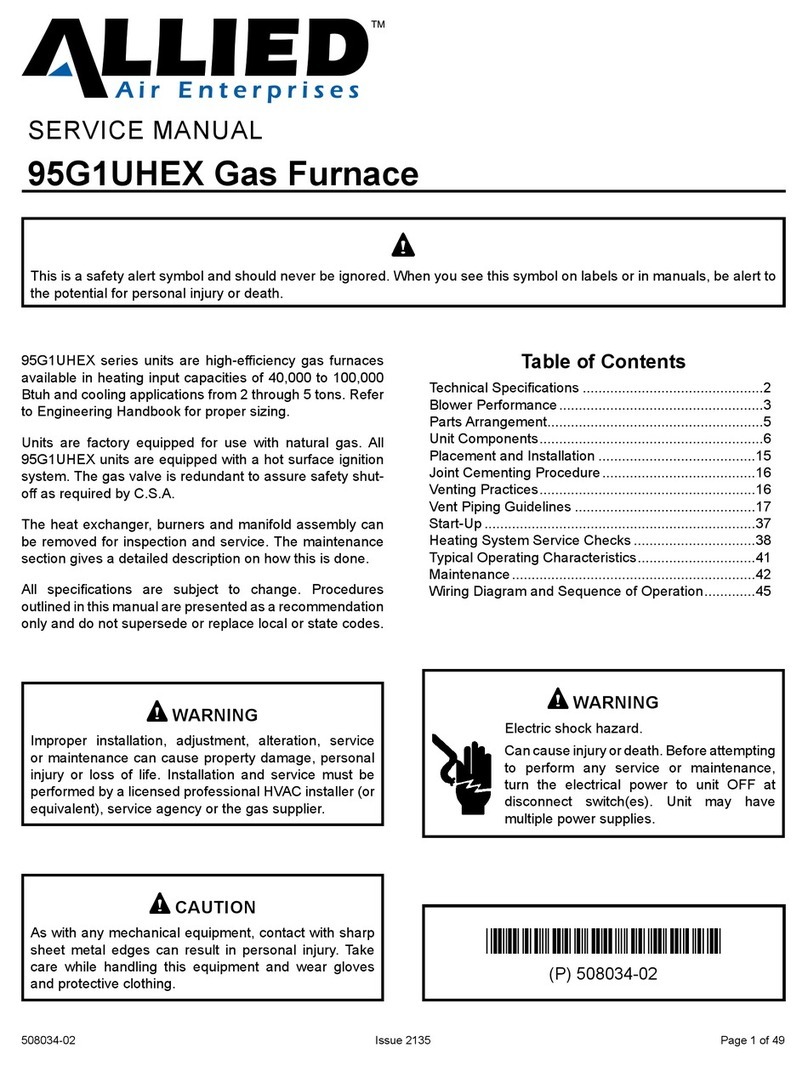 Allied 95G1UHEX Series Service manual