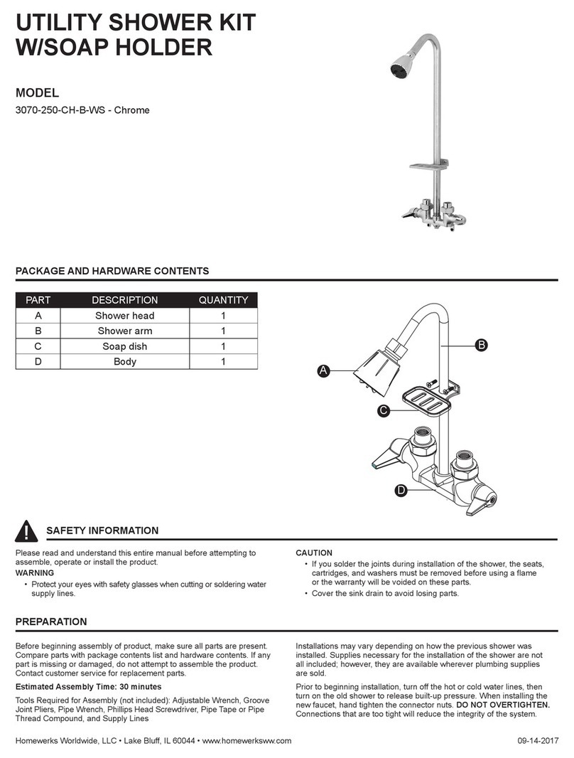 Homewerks Worldwide 3070-250-CH-B-WS manual