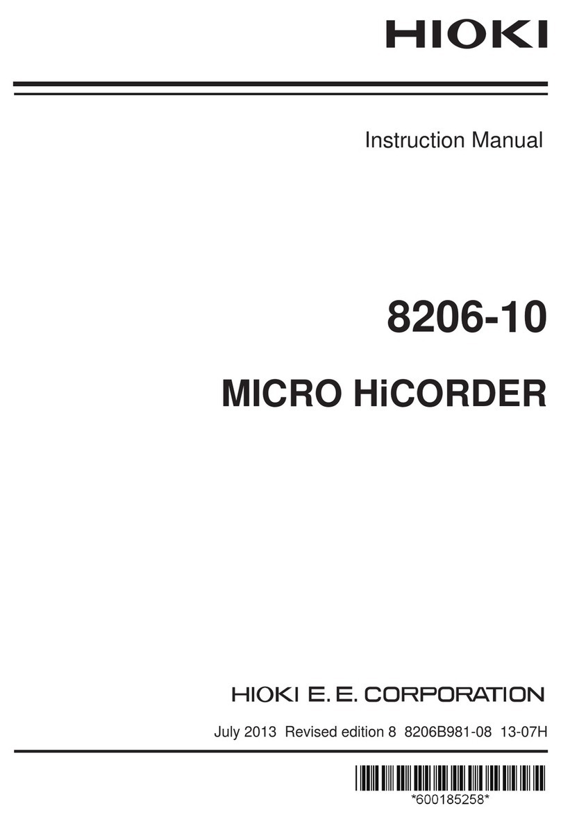 Hioki MICRO HiCORDER 8206-10 User manual