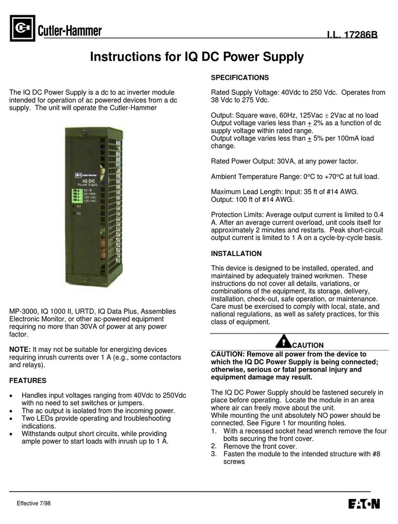 Cutler-Hammer MP-3000 instructions
