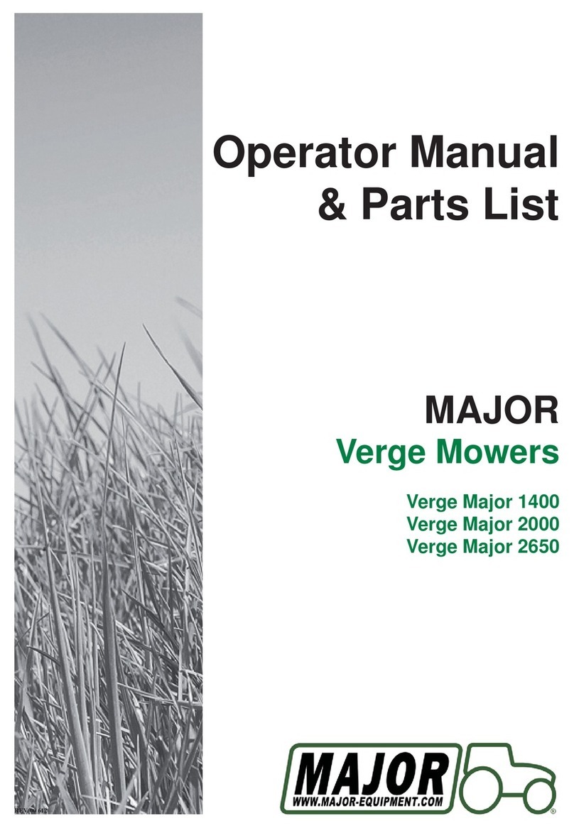 Major Verge Operator's manual & parts list