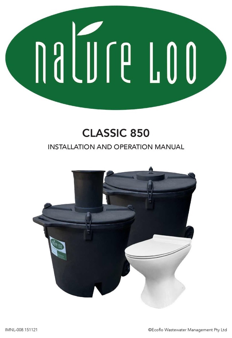 NATURE LOO CLASSIC 850 Installation and operation manual