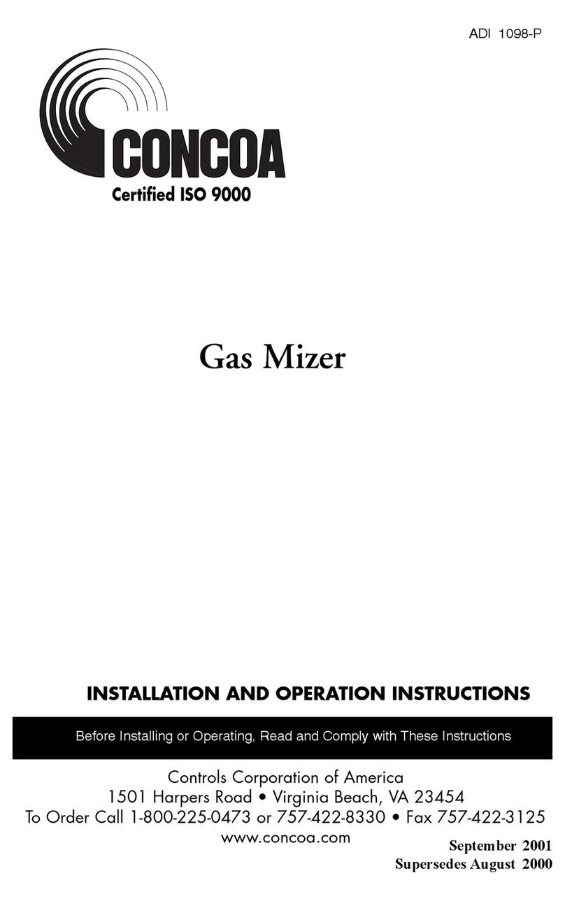 Concoa 65 Installation and operation instructions