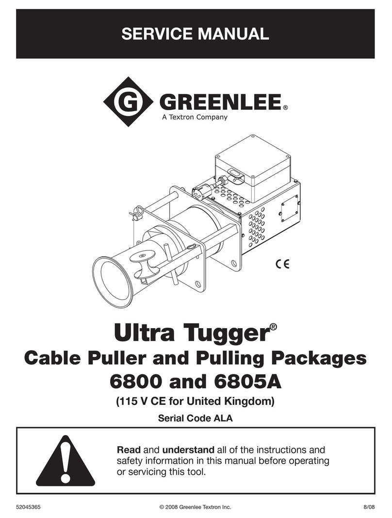 Textron Greenlee Ultra Tugger 6800 User manual Textron Greenlee Ultra Tugger 6800 User manual