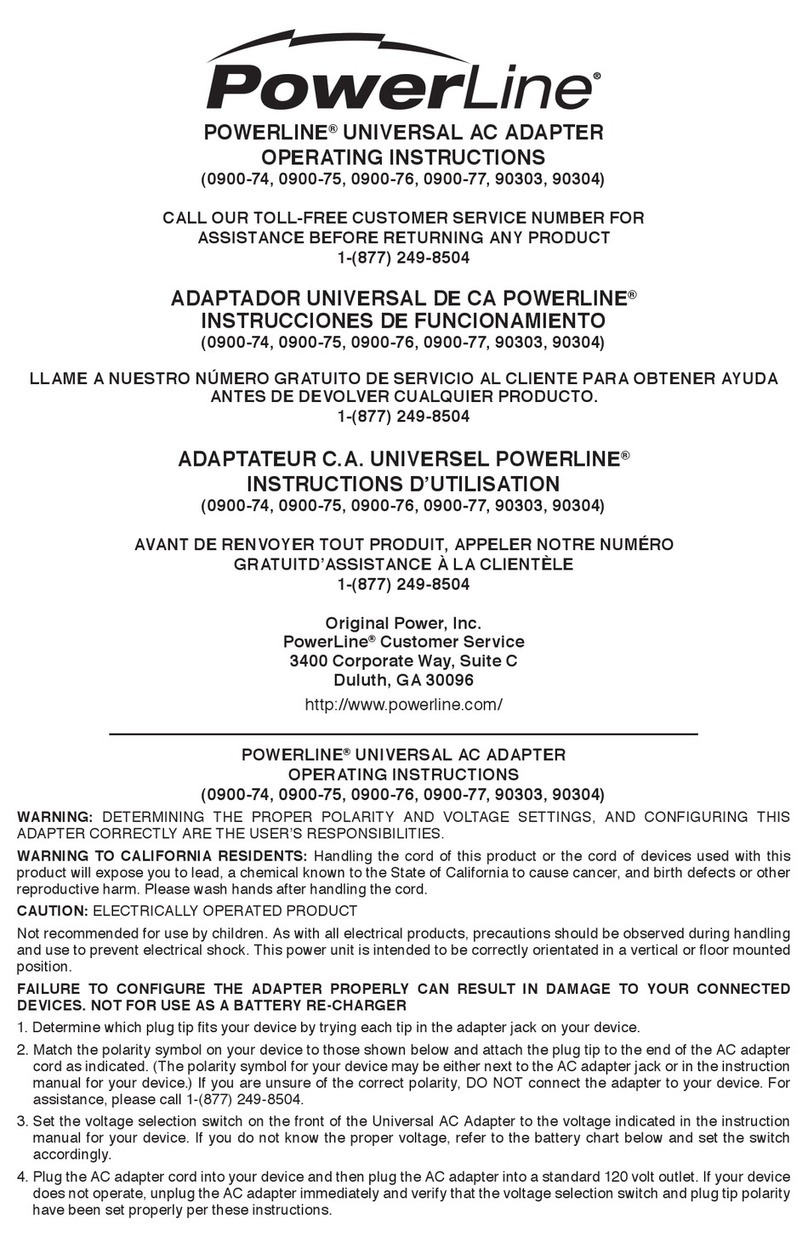 Powerline 0900-74 User manual