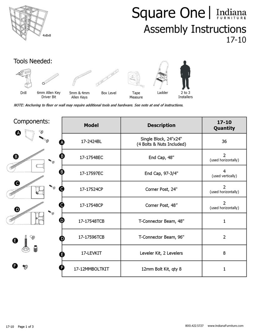 Indiana Furniture Square One 17-10 Assembly instructions