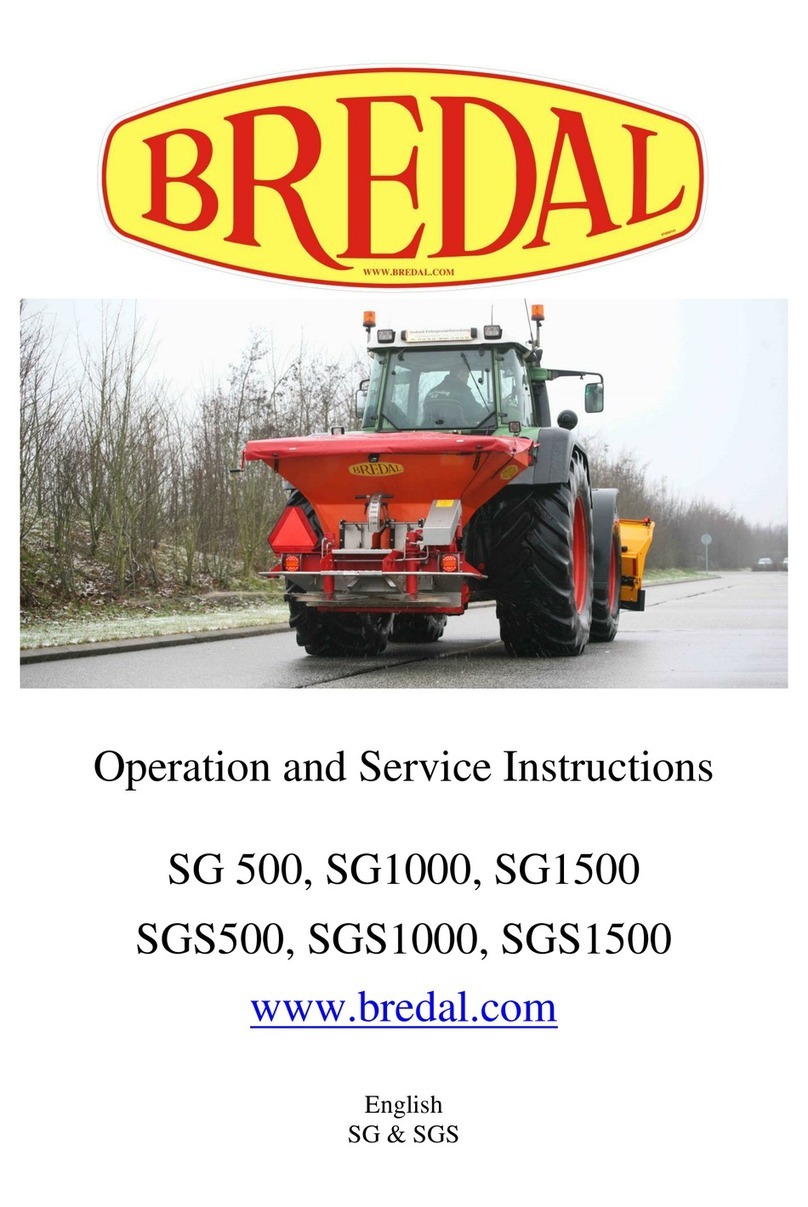 Bredal SG500 Operation and service instructions