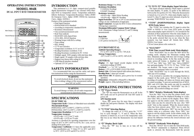 CHY 804R operating instructions