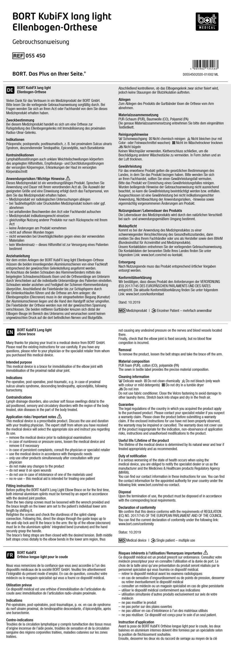 bort medical KubiFX quick guide